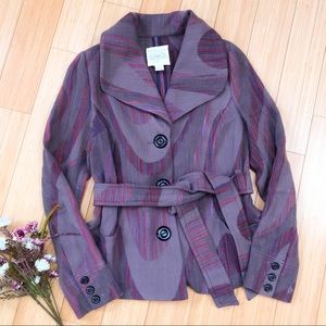 Anthropologie CIDRA gray belted jacket, 8
